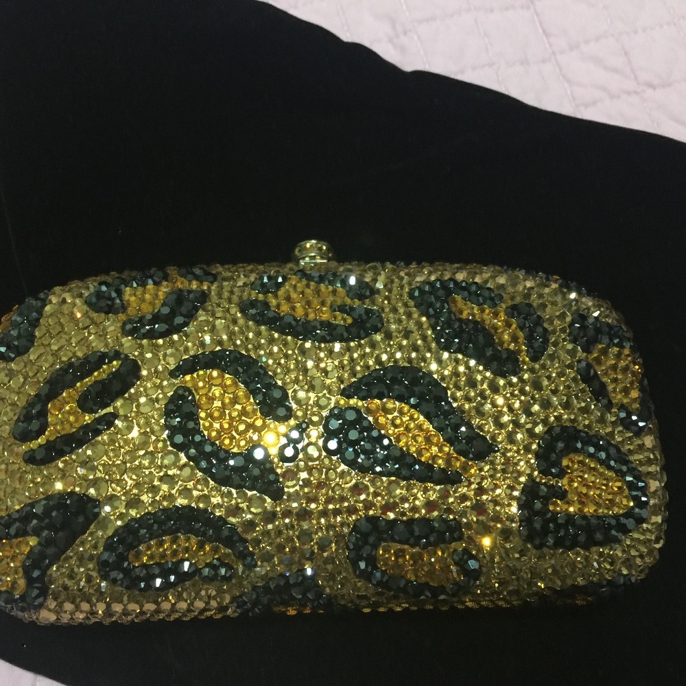 Leopard Crystal Pouch Party Bag